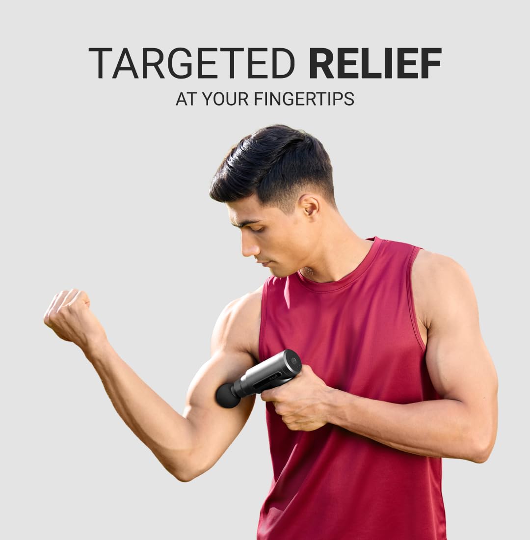 Cult Impact Deep tissue massage gun, 3000mAh battery, 6-speed intensity, Silicone round head, Full body gun massager.