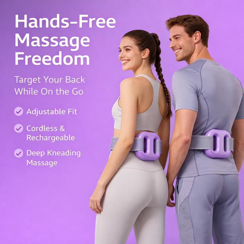 Full Body Massager Ring Device for Relaxation & Muscle Comfort | Mini Handheld Massager with Adjustable Strap | 8 Speed Modes for Women & Men (Multicolor) 1 pcs Multicolour