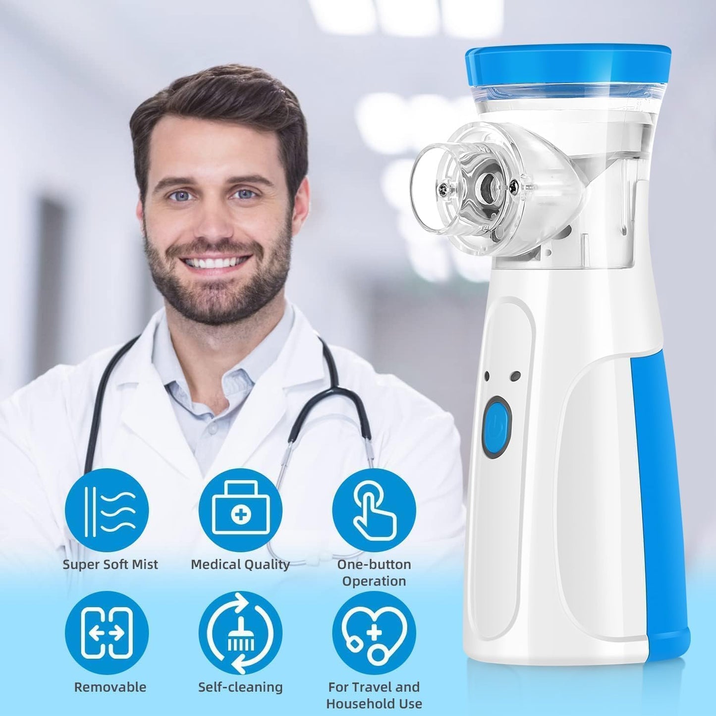 Portable Steam Inhaler Machine for Breathing Relief & Wellness