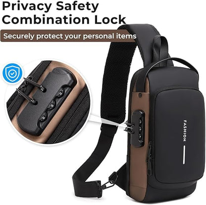 Niwlix Crossbody Sling Bag For Men & Women, Casual Chest Backpack Shoulder Messenger Bags