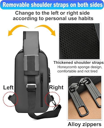 Niwlix Crossbody Sling Bag For Men & Women, Casual Chest Backpack Shoulder Messenger Bags