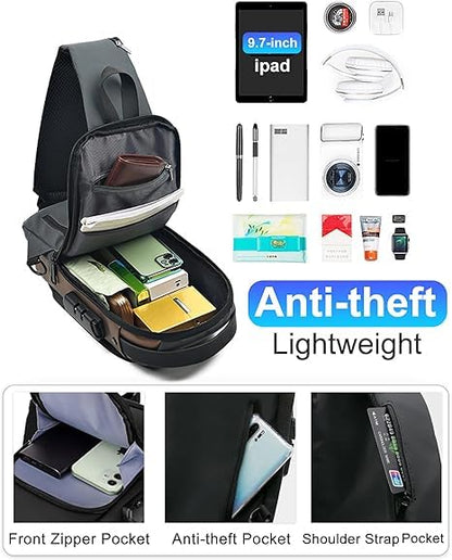 Niwlix Crossbody Sling Bag For Men & Women, Casual Chest Backpack Shoulder Messenger Bags