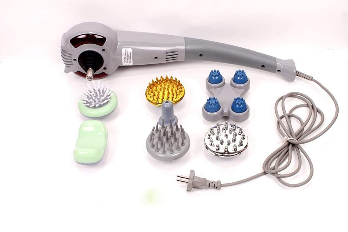 7 in 1 Magic Corded Electric Massager Complete Body Head Neck Shoulder Back Leg Foot Pain Relief For Men Women For Fat Reduction Joint Pains From Directly To Plug In (Multicolour)