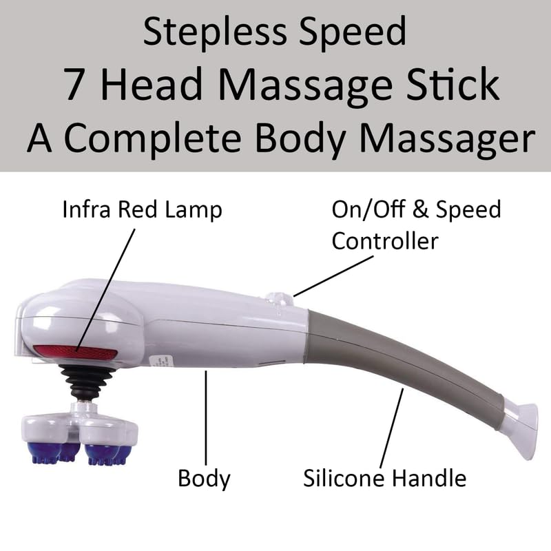 7 in 1 Magic Corded Electric Massager Complete Body Head Neck Shoulder Back Leg Foot Pain Relief For Men Women For Fat Reduction Joint Pains From Directly To Plug In (Multicolour)