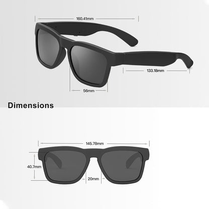 OhO Smart Glasses,Polarized Sunglasses with Bluetooth Speaker,Athletic/Outdoor UV Protection and Voice Control,