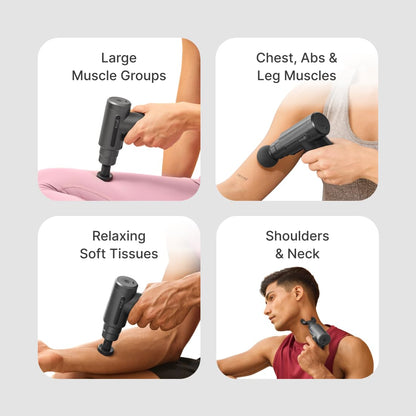 Cult Impact Deep tissue massage gun, 3000mAh battery, 6-speed intensity, Silicone round head, Full body gun massager.