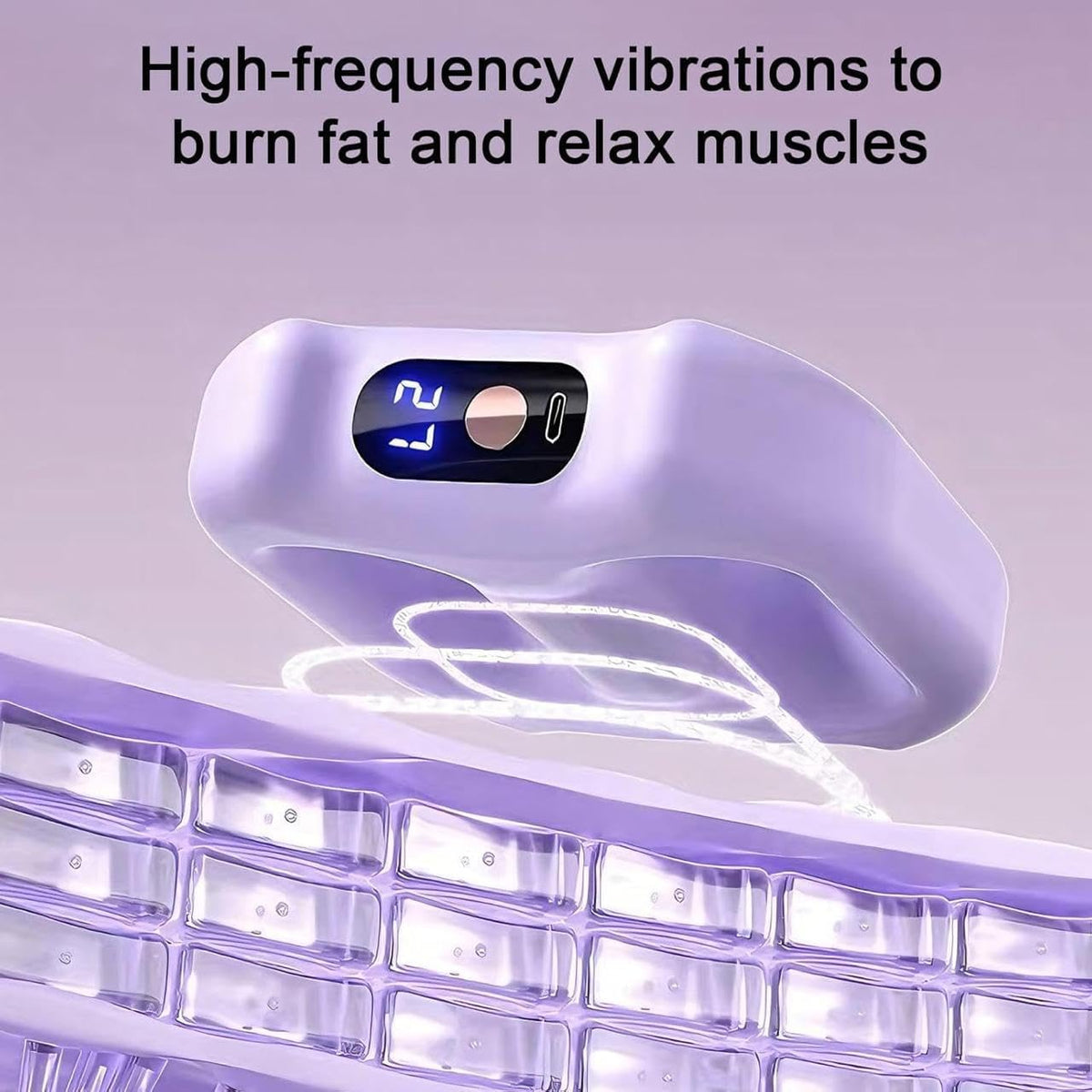 Fascial Massage Ring Percussion Muscle Ring Massager with Belt for Muscle Relaxation Legs Mini Gun Massager for Full Body Massage | Relief & Relaxation for Men and Women | autometic shut off after 15 min (Purple)