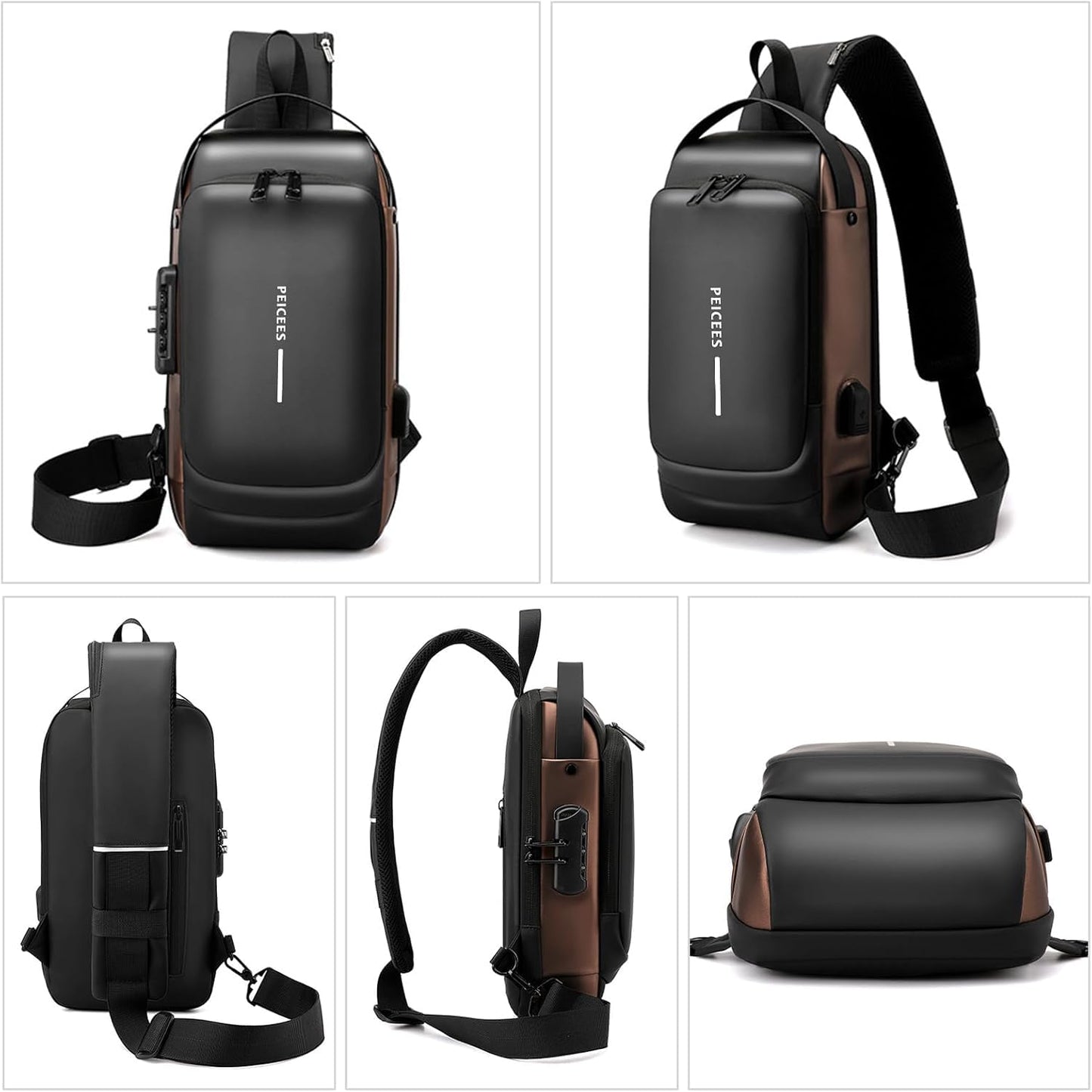 Niwlix Crossbody Sling Bag For Men & Women, Casual Chest Backpack Shoulder Messenger Bags