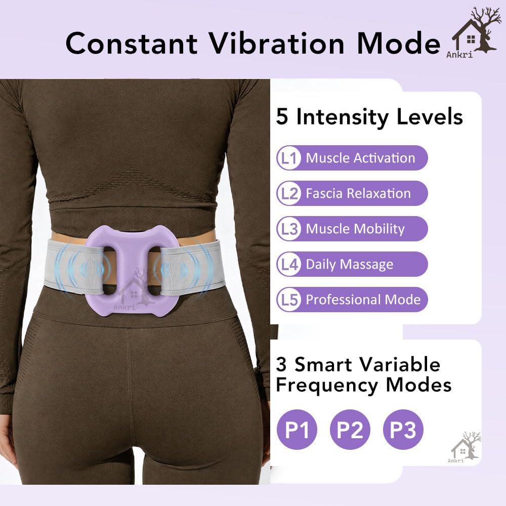 Full Body Massager Ring Device for Relaxation & Muscle Comfort | Mini Handheld Massager with Adjustable Strap | 8 Speed Modes for Women & Men (Multicolor) 1 pcs Multicolour