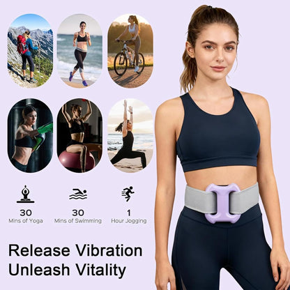 Fascial Massage Ring Percussion Muscle Ring Massager with Belt for Muscle Relaxation Legs Mini Gun Massager for Full Body Massage | Relief & Relaxation for Men and Women | autometic shut off after 15 min (Purple)