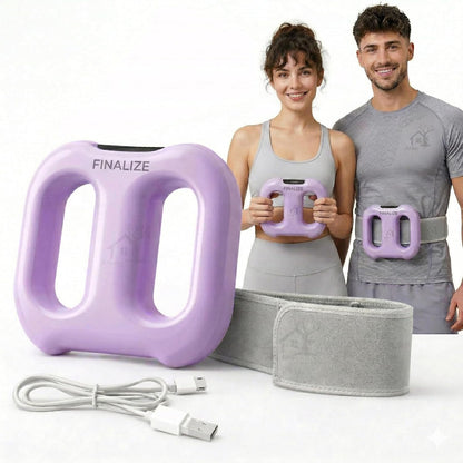 Fascial Massage Ring Percussion Muscle Ring Massager with Belt for Muscle Relaxation Legs Mini Gun Massager for Full Body Massage | Relief & Relaxation for Men and Women | autometic shut off after 15 min (Purple)
