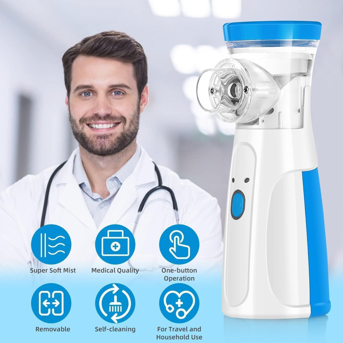 Portable Steam Inhaler Machine for Breathing Relief & Wellness