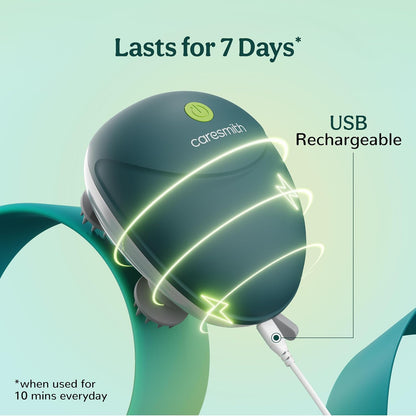 Caresmith Revive Scalp Massager | 96 Silicon Kneading Points with Detachable Heads | Scalp, Body & Head Massager for Hair Growth (Green)