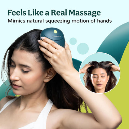 Caresmith Revive Scalp Massager | 96 Silicon Kneading Points with Detachable Heads | Scalp, Body & Head Massager for Hair Growth (Green)