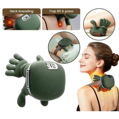 Neck Massager for Cervical Pain Neck and Shoulder Massager Machine Wireless Heated Neck Massager & Shoulder Massager Portable Electric Body Massager for Back-JE