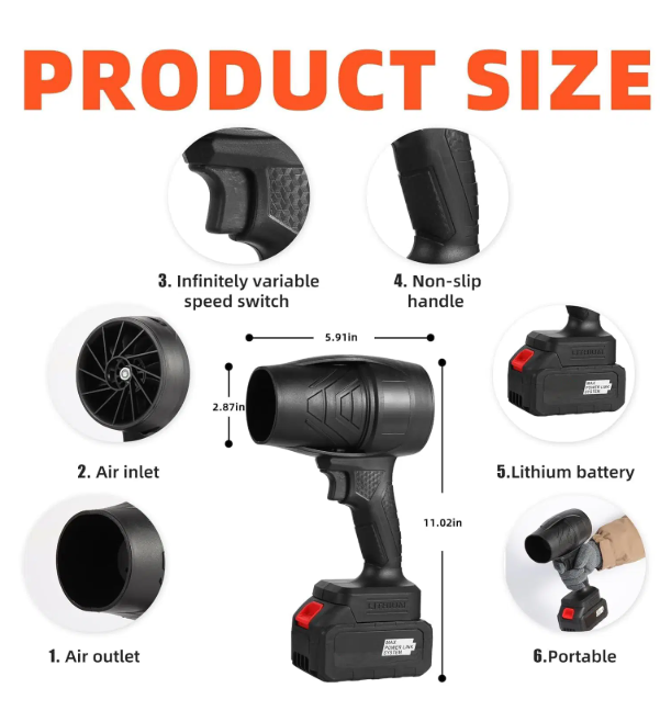 Air Jet Blower 48V Cordless Electric Air Blowe
