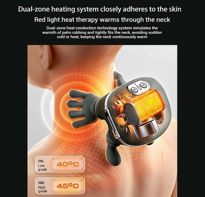Neck Massager for Cervical Pain Neck and Shoulder Massager Machine Wireless Heated Neck Massager & Shoulder Massager Portable Electric Body Massager for Back-JE