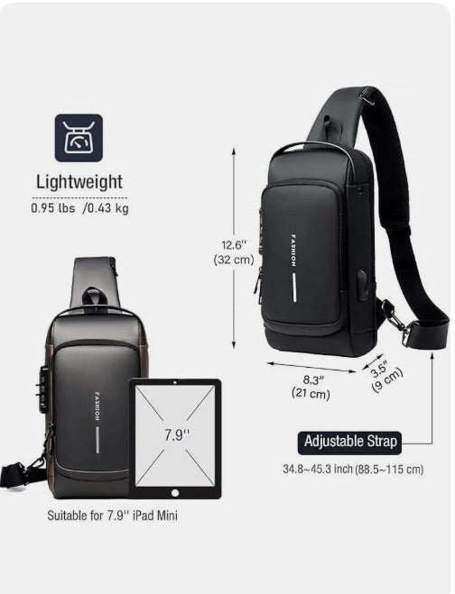 Visit the Niwlix Store Niwlix Crossbody Sling Bag For Men & Women, Casual Chest Backpack Shoulder Messenger Bags
